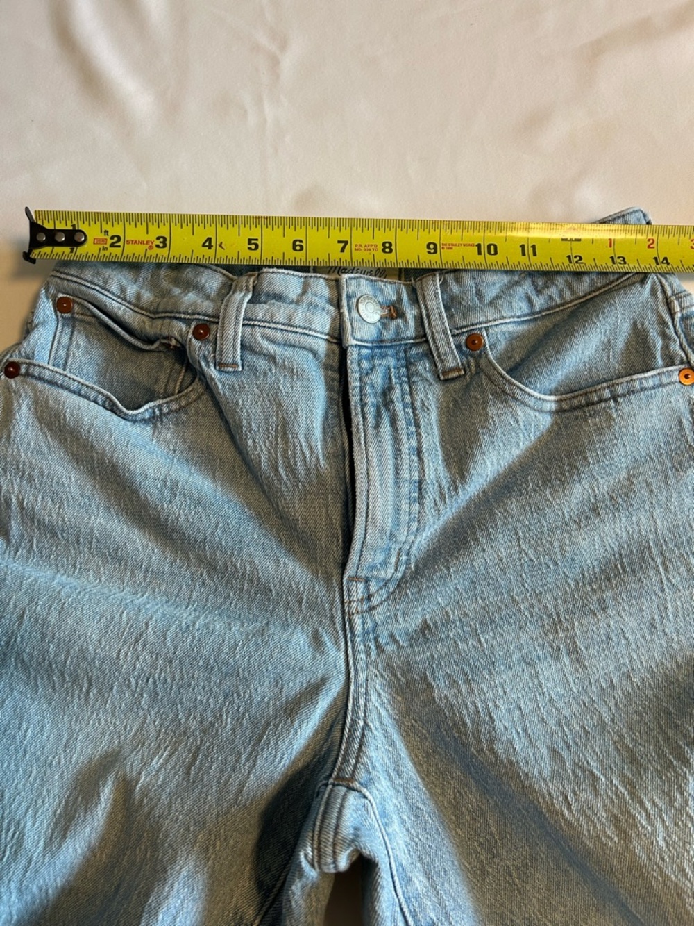 Madewell curvy perfect vintage wide leg crop jeans size 28 light wash high rise - Picture 9 of 13